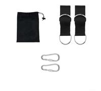 Multi-Use Nylon Suspension Rope Kit with Buckles Adjustable Outdoor Straps Tree Protection Pads for Swings Hammocks Camping Equipment Black 300kg Load Capacity 1.5m-3m Sets 4-7 Pie(3meters A)