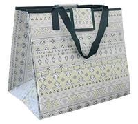 Multi-Use Reusable Grocery Bags, 2 in 1 Convertible Foldable Shopping Bags and Large Outdoor Picnic Mat, with Touch Fastener Tape, for Beach Camping Grocery Shopping, Shoulder Tote, Folk Green
