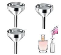 Multi-use Small Kitchen Funnel 3pcs Mini Stainless Steel 2.5 cm Funnels Dishwasher Safe Quality Food Grade Funnels for Transferring Liquid Powder Cooking Oils Powder Coffee Tea Jam