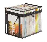 Multi-Use Storage Bin 38cm for Office Supplies(Black - Large*3)