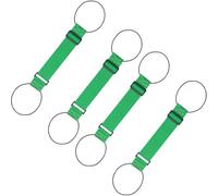 Multi Use Strong Adjustable Luggage Connector Straps for Suitcases - Secure Stacking for Hands-Free Travel, Lightens Load, Rainbow Straps with Waterproof, Wear-Resistant Buckle (Green,4 Pcs)