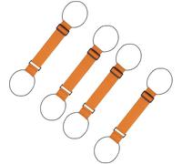 Multi Use Strong Adjustable Luggage Connector Straps for Suitcases - Secure Stacking for Hands-Free Travel, Lightens Load, Rainbow Straps with Waterproof, Wear-Resistant Buckle (Orange,4 Pcs)