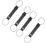 Multi Use Strong Adjustable Luggage Connector Straps for Suitcases - Secure Stacking for Hands-Free Travel, Lightens Load, Rainbow Straps with Waterproof, Wear-Resistant Buckle (Black,4 Pcs)