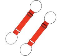 Multi Use Strong Adjustable Luggage Connector Straps for Suitcases - Secure Stacking for Hands-Free Travel, Lightens Load, Rainbow Straps with Waterproof, Wear-Resistant Buckle (Red,2 Pcs)