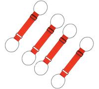 Multi Use Strong Adjustable Luggage Connector Straps for Suitcases - Secure Stacking for Hands-Free Travel, Lightens Load, Rainbow Straps with Waterproof, Wear-Resistant Buckle (Red,4 Pcs)