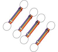Multi Use Strong Adjustable Luggage Connector Straps for Suitcases - Secure Stacking for Hands-Free Travel, Lightens Load, Rainbow Straps with Waterproof, Wear-Resistant Buckle (Colorful,4 Pcs)