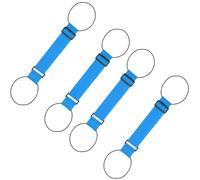 Multi Use Strong Adjustable Luggage Connector Straps for Suitcases - Secure Stacking for Hands-Free Travel, Lightens Load, Rainbow Straps with Waterproof, Wear-Resistant Buckle (Blue,4 Pcs)
