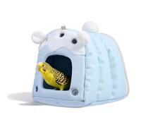 Multi-Use Winter Warm Bird Bed, Parakeet Nest & Hammock for Cage - 3-Way Use: Cage-External Mount, Internal Hanging & Floor Placement for Lovebird, Budgies, Parakeets, Cockatiels & Guinea Pig (Blue)