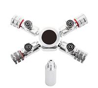 Multi Ways Distributor Aquarium Regulator Co2 Splitter Valve Fish Tank Including A Pressure Gauge Connector for Conveniently Using with The Co2 Distributor to Control The Pressure (4 Pass)