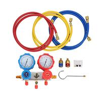 Multi-Wits 0-500 PSI Refrigerant Manifold Gauge Set, AC Diagnostic Fluorine Gauge with Quick Coupler Adapter and Recharge Hoses for R134a R22 R410a Refrigerant