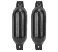 Multi-Wits 2pcs Boat Fenders 5.5 x 20 Inches Inflatable Pneumatic Fender Bumper with Twin Eyes, Black Marine Dock Fenders for Yachts Fishing Boats Sailboats 16-22FT
