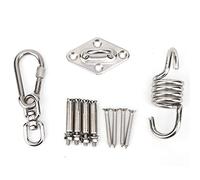 Multi-Wits 360 Degree Rotation Hammock Hook Set, Stainless Steel Hanging Chair Hook for Hammocks Sandbags Lights, Heavy Duty Swivel Ceiling Mount with Hardware Kit for Indoor