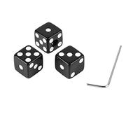 Multi-Wits 3PCS Guitar Volume Control Knobs Dice Shape Speed Control Knobs with Wrench Plastic Musical Parts (Black)