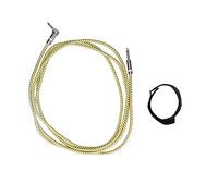 Multi-Wits 6.5mm Audio Cable Male to Male Straight Elbow, Guitar Instrument Cable with Noise Reduction Weaving, Six - Layer Coaxial Shielding for Electric Bass Organs Drums Speakers (3 Meter / 9.8ft)