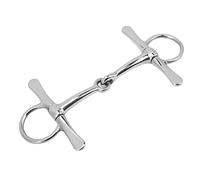 Multi-Wits Full Cheek Horse Snaffle Bit, Stainless Steel Horse Mouth Bit with Roller, 125mm Horse Chewing Mouth Bit for Training and Control, Durable Garden Farming Horse Bit for All Horse Ty