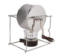 Multi-Wits Mini Manual Coffee Beans Roasting Machine, Stainless Steel Rollers with Handle, DIY Coffee Beans Roaster for Home Use, Rectangular Bracket Design for Even Heating and Observing Cof