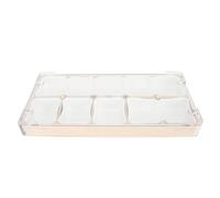 Multi-Wits Watch Parts Storage Box, Stackable 5 Compartments Acrylic Rubber Watch Tools Container, Watch Movement Box with Soft Liner for Repair Work Craft Jewelry Organi (Beige)