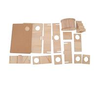 Multi-Wits Wooden Hamster Ladder House, Hamster Platform with Ramp Ladder and Hideout, Natural Logs Construction for Small Pets Chinchilla Rabbit, and Easy to Assemble Play Toy