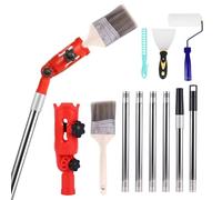 Multiangle Paint Brush Extender Holder,1.7M Extendable Paint Brush with Wallpaper Scraper,Paint Brush,Paint Brush Extender Tool, Paint Brush Extension Pole for Most Rollers Brushes for Ceiling