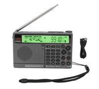 Multiband Radio SW FM MW AIR V.UHF WB Frequency Band Playback Digital Radio with Emergency Function for Outdoor Activities (Green)
