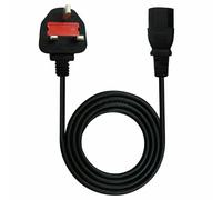 Multibao 1.5M/1.8M 3 Pin UK Plug Kettle Lead 13A Power Cable to C13 Cable Cord For TV, PC, Monitor, Plug, Printers Power Cord (1.5M)