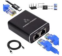 Multibao 1000Mbps Gigabit Ethernet Splitter - 1 in 2/3/4 Out RJ45 LAN Network Adapter for Internet Sharing, High - Speed Ethernet Hub for PC, Router, Smart TV, Gaming Console (1000Mbps 1 in 2 out)
