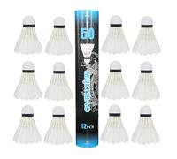 Multibao 12PCS Badminton Shuttlecocks Goose Feather Extra Durable with High Stability Suitable for Professional Training Indoor Outdoor Sport
