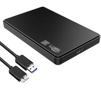 Multibao 2.5" Hard Drive Enclosure SATA HDD/SSD Caddy Case To USB 3.0 For LAPTOP DVR External Black Enclosure Box