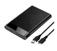 Multibao 2.5 Inch Hard Drive Enclosure, USB 3.0 to SATA III External HDD/SSD Caddy, Portable Aluminum Case for 2.5" 7/9.5mm SATA HDD/SSD, Compatible with Laptop, PC, Mac, DVR