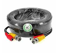 Multibao 2-in-1 BNC Video Power Cables, 5M 10M 20M 30M 50M BNC DC Power Video Lead Cables CCTV Security Camera DVR Extension Cable Black Color (30 Meter)