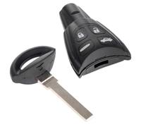 Multibao 4 Button Replacement Key Fob Case Shell with HU100 Uncut Blade, Empty Remote Key Housing Compatible with Saab 93 95 9-3 9-5 2008-2011 Sport Sedan Sport Combi Wagon