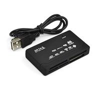 Multibao All in One Multi Card Memory Reader Adapter for Micro SD SDHC M2 MMC XD CF MS with External USB- Black