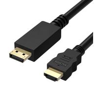 Multibao DisplayPort DP Display Port to HDMI Male Plug Display/Monitor/TV Cable Lead (2M)