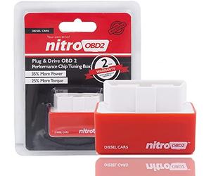 Multibao Eco Nitro OBD2 Plug & Drive Performance for Diesel Chip Tuning Box ECU More Power & Torque Engine for Diesel Cars (Red)