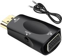 Multibao HDMI to VGA Adapter Converter with 3.5mm Audio Jack Cable Male to Female Connect