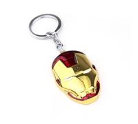Multibao Marvel Avengers Iron Man Mask Keychain Red and Gold Mask Metal Keyring Cosplay Gift