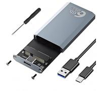 Multibao mSATA to USB 3.0 Adapter, USB C SSD Enclosure for 2TB Drive with 6Gbps Speed, Aluminium Case with USB A to C Cable