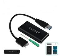 Multibao mSATA to USB 3.0 Hard Disk Drive Enclosure Adapter Box Case Cable Aluminum Superspeed 5Gbps Support 30x50mm Compatible for 500GB 240GB 120GB 64GB Solid State Hard Disk Drive