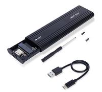 Multibao NGFF (NOT NVME) Aluminium Enclosure Adapter M.2 NGFF External SSD M.2 based on SATA to USB 3.1/ USB 3.0 Caddy Case External Black