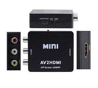 Multibao RCA to HDMI Adapter, AV to HDMI Converter, 1080P Mini RCA Composite CVBS Video Audio Converter with USB Power Cable for PC Laptop Xbox PS4 PS3 TV STB VHS VCR Camera DVD Supports PAL/NTSC