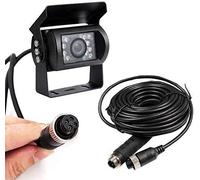 Multibao Reversing Camera + 10M 4Pin Aviation Cable, Rear View 12V-24V 18 IR LED Night Vision IP68 Waterproof Backup Camera Kit for Car Bus Truck Camper Caravan Parking Assistance