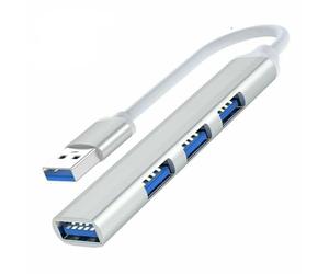 Multibao Ultra Slim 4-Port USB 3.0 Splitter Adapter High Speed Multiport, USB Extender for Mouse, Keyboard, Flash Drive, U Disk, Printer, Compatible with Laptop, Desktop PC, Xbox, PS5, and More