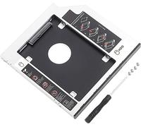 Multibao Universal SATA 2nd SSD HDD Hard Drive Caddy, SATA III 2.5" Hard Drive Bay Caddy HDD SSD Converter Adapter 12.7mm CD-ROM Tray