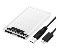 Multibao USB 3.0 to SATA External Hard Drive Enclosure Caddy Clear Case For Hard Drive 2.5" Inch HDD / SSD