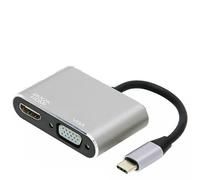 Multibao USB C to HDMI VGA Adapter, 4k*2k 1080P 2 IN 1 Type C to VGA HDMI Cable Compatible with MacBook Pro/Dell XPS/Samsung/Huawei and more
