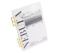 MultiBey A5 Binder 6-Ring Frosted Acrylic Binder Planner Cover with 45 Sheets Lined Paper, A5 Personal Loose Leaf Binder Fits 142x210mm Refills, Gold Metal Rings, Protective Film Included