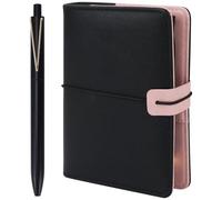 Multibey A7 PU Leather 6-Ring Binder Cover, Includes Detachable Zip Pouch and Pen- Refillable Planner Cover for A7 Inserts, a7 Budget Binder (Paper Not Included)