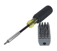Multibit Screwdriver 32-in-1 Multi Tool, Sturdy Bit and Screw Holding Magnet, Tamperproof Torx, Hex and Torq Set, Klein Tools 32510, Grey
