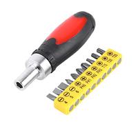 Multibit Screwdriver, Akozon Screwdriver Manual Screw Driver with 10pcs Interchangeable Screwdriver Bits Slot Cross Star Shape Drive