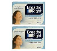 Multibuy 2x Breathe Right Clear Nasal Strips - 10 Small/Medium Strips